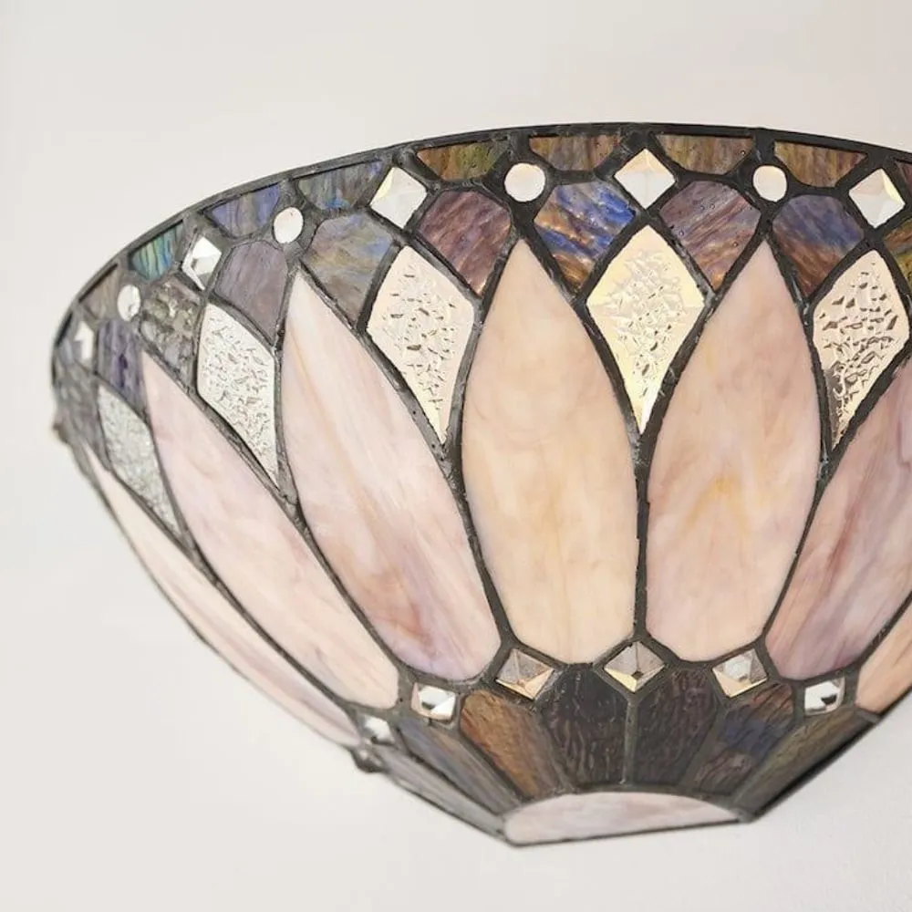 TF Brooklyn Textured Glass Wall Sconce - Elegant Retro Sconce for Living Room or Corridor KL1762