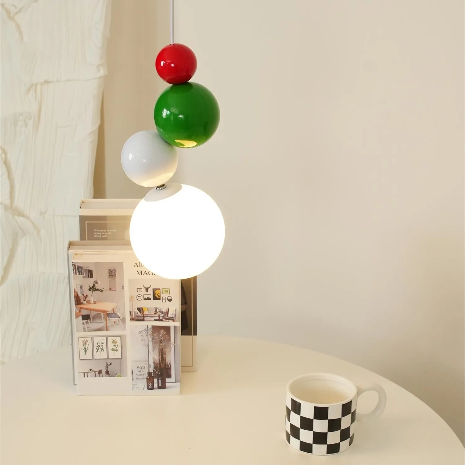 Cream Style Globe Bubble Pendant Light KL133