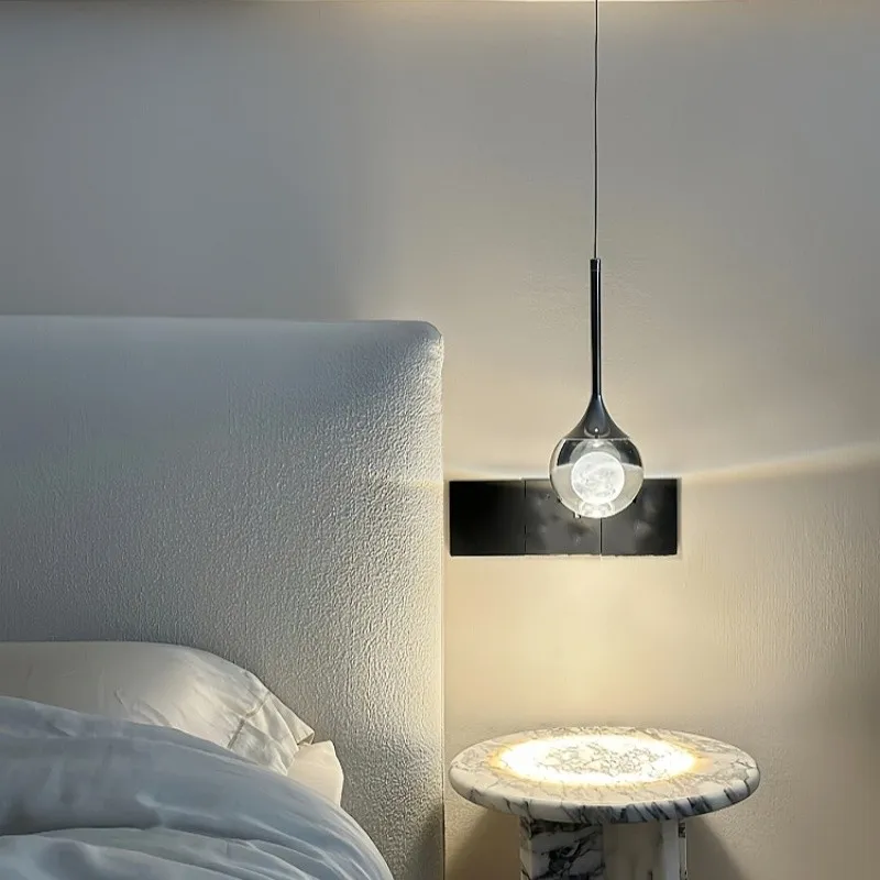 Moon Clear Glass Ball Pendant Light KL773