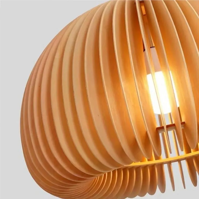 Creative Wooden Pumpkin Pendant Lamp KL112
