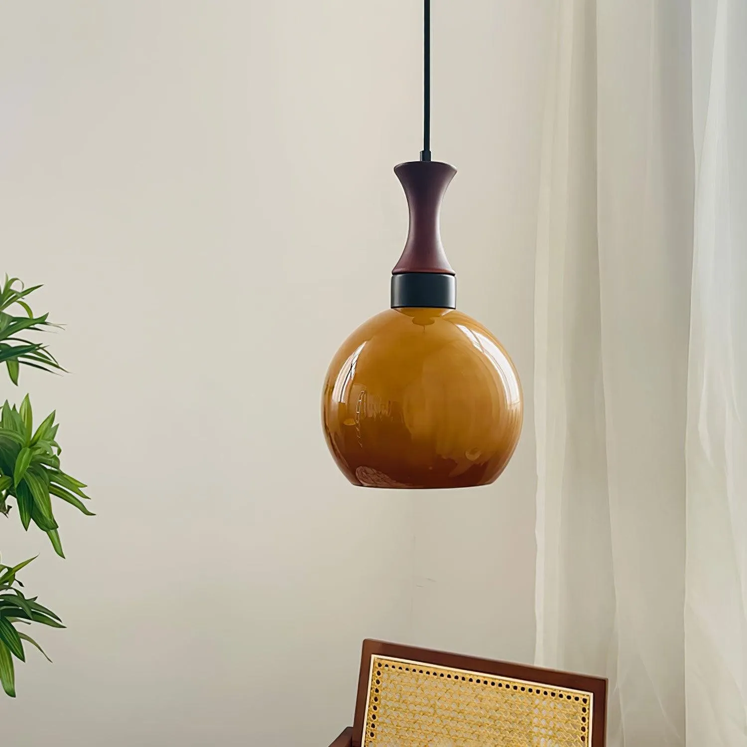 Spherical Orange Practical Luxury Pendant Lamp KL546