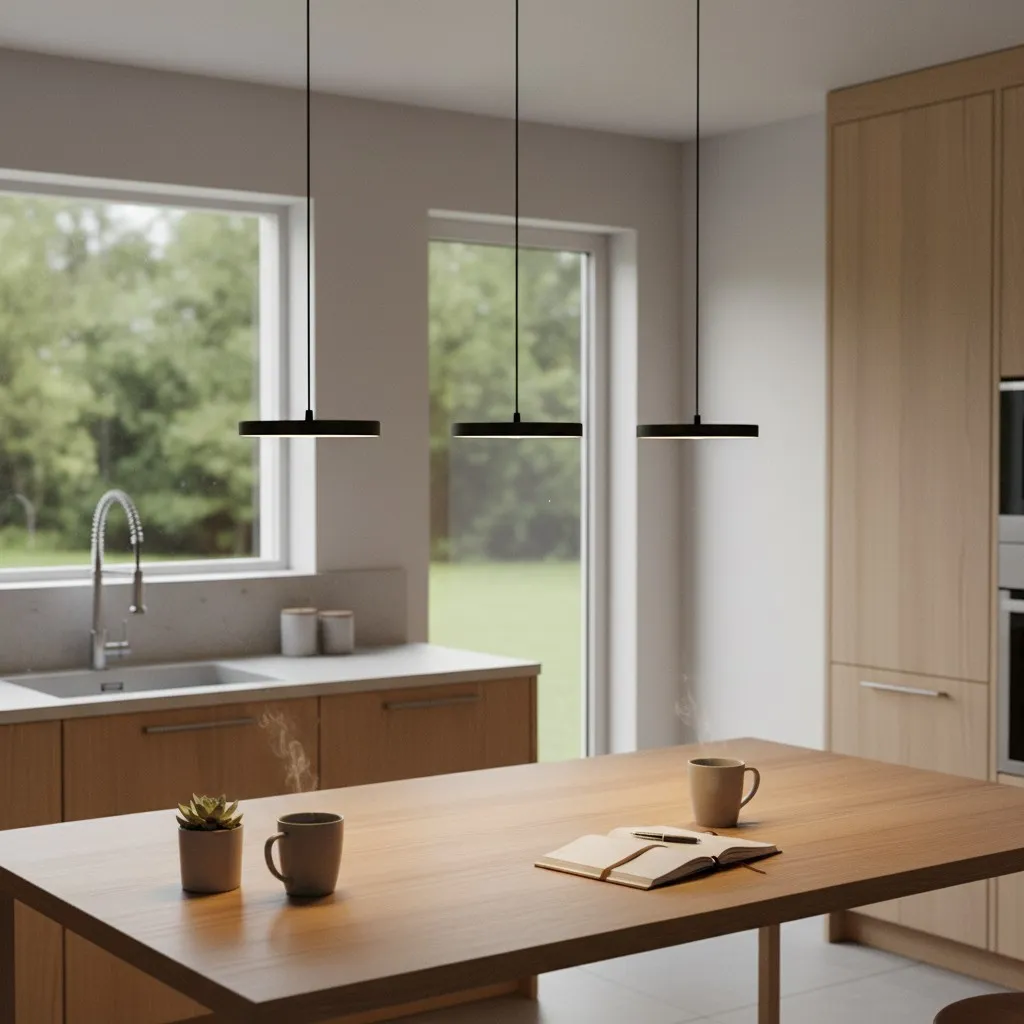 Feranox Minimal Disc Pendant Light - Modern Residential Interior Hanging Fixture KL2200