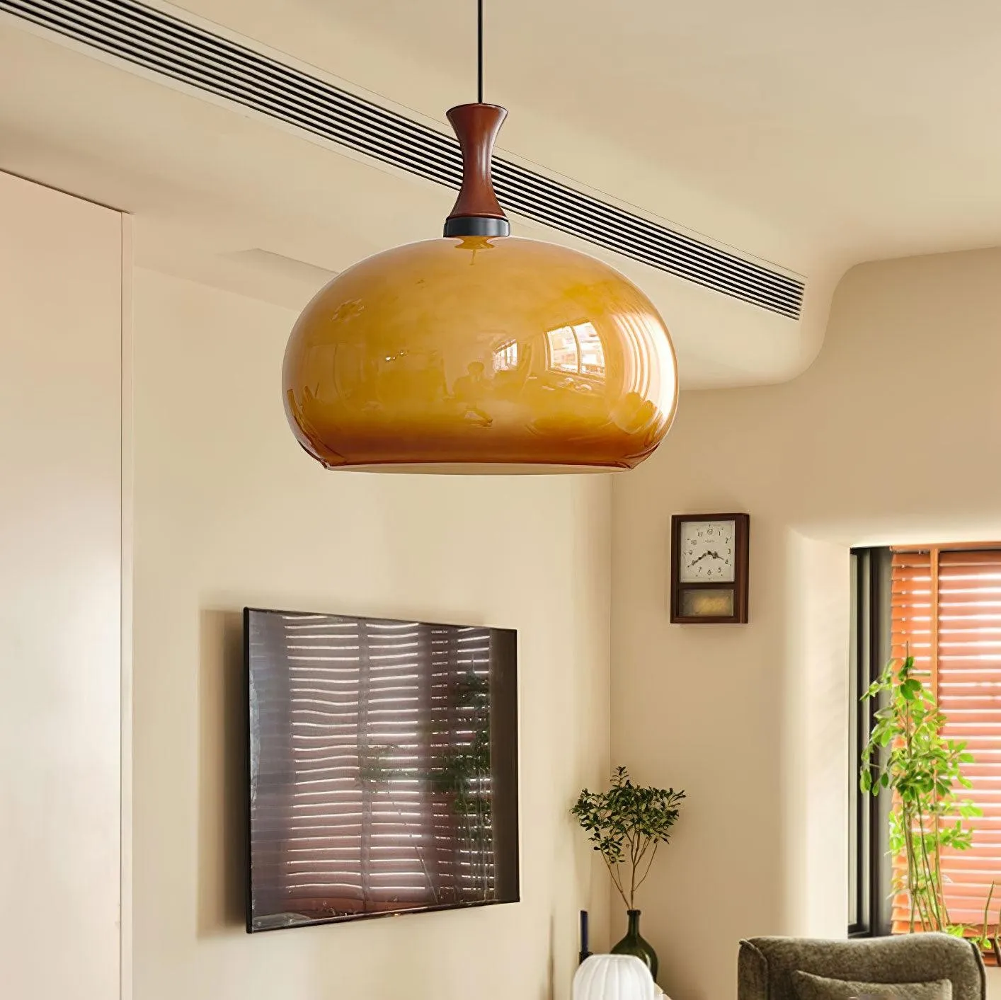 Spherical Orange Practical Luxury Pendant Lamp KL546