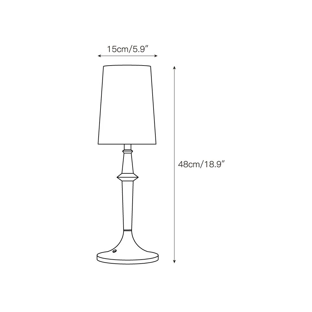 Devon Black Table Lamp (Built-in Battery) D709