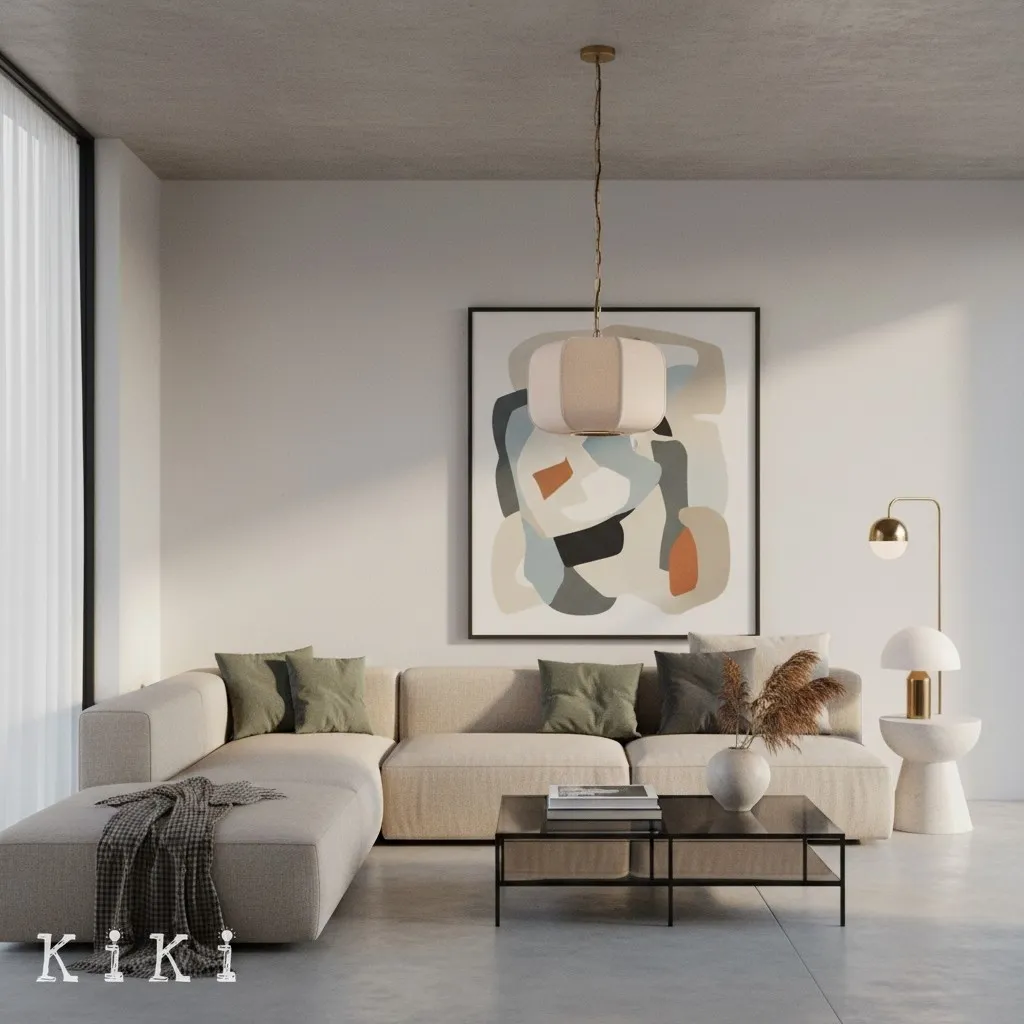 Loomis Adjustable Organic Linen Pendant Light - Sophisticated Style for Entryway and Hall KL2042