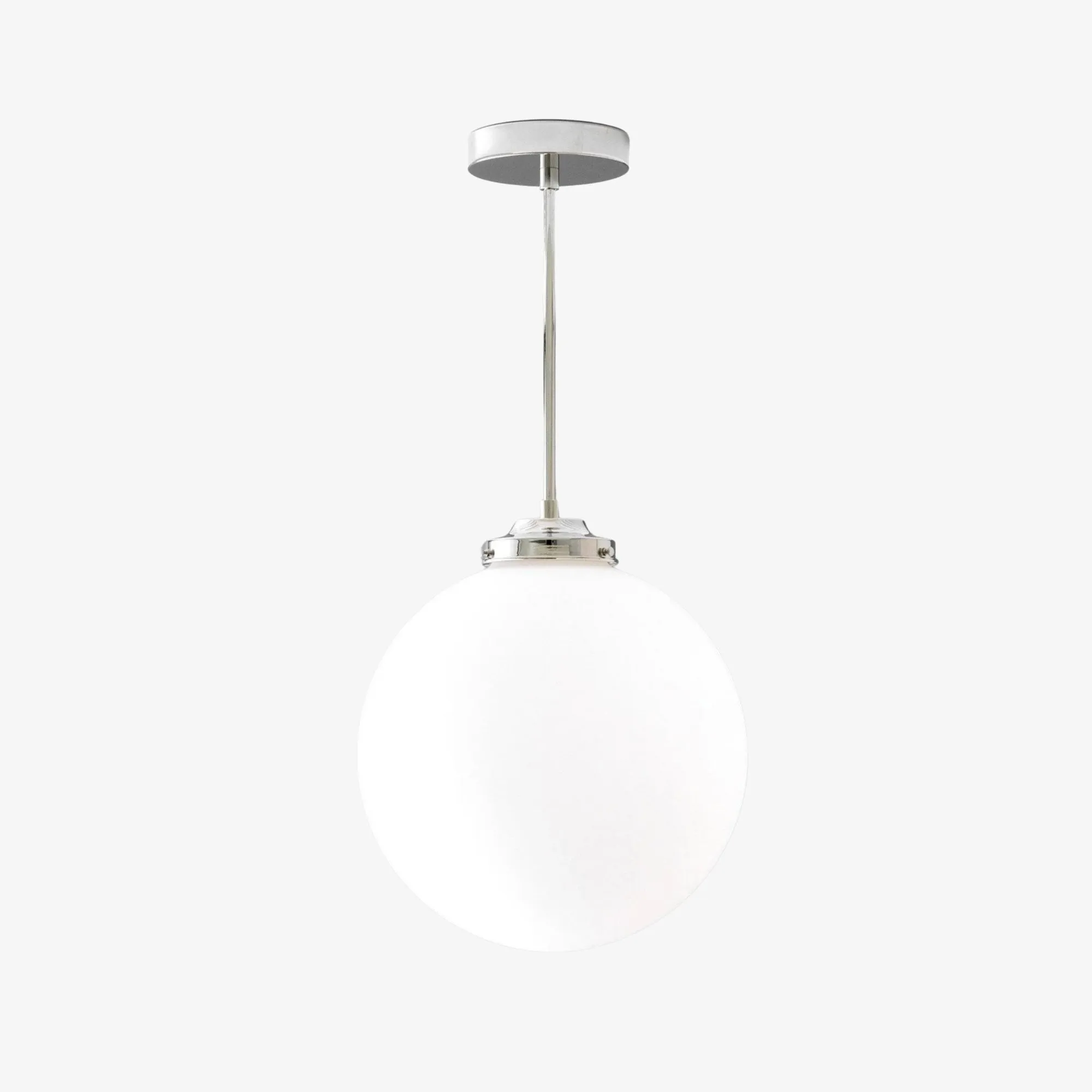 Glorica Glass 12 Inch Globe Ceiling Light - Frosted Glass Art Deco Pendant And Flush Mount KL1486