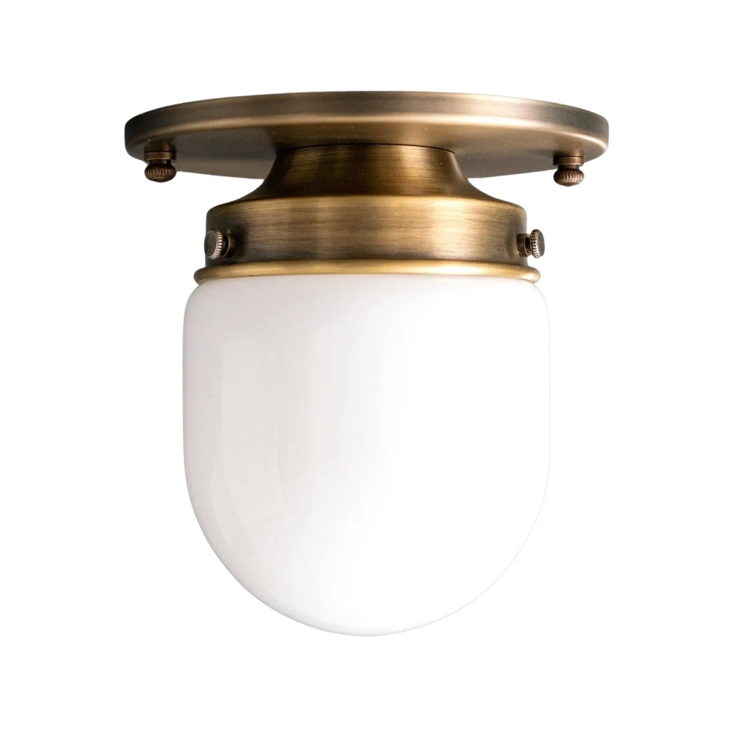Opalume Glass Globe Flush Mount Light - Vintage Style Lamp for Hallway or Entryway KL1429