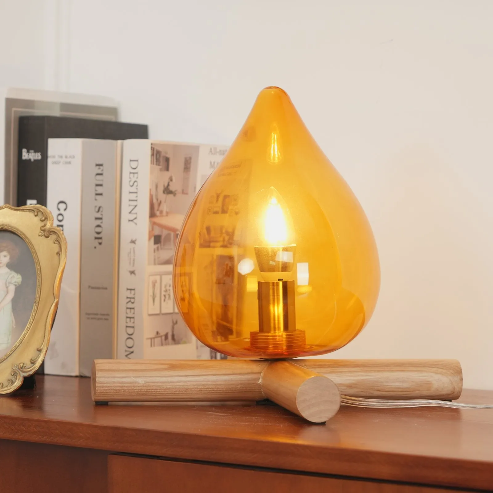 Funny Fire Shape Small Flame Table Lamp KL370