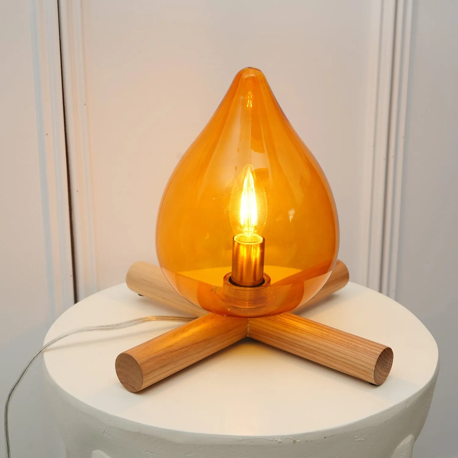 Funny Fire Shape Small Flame Table Lamp KL370