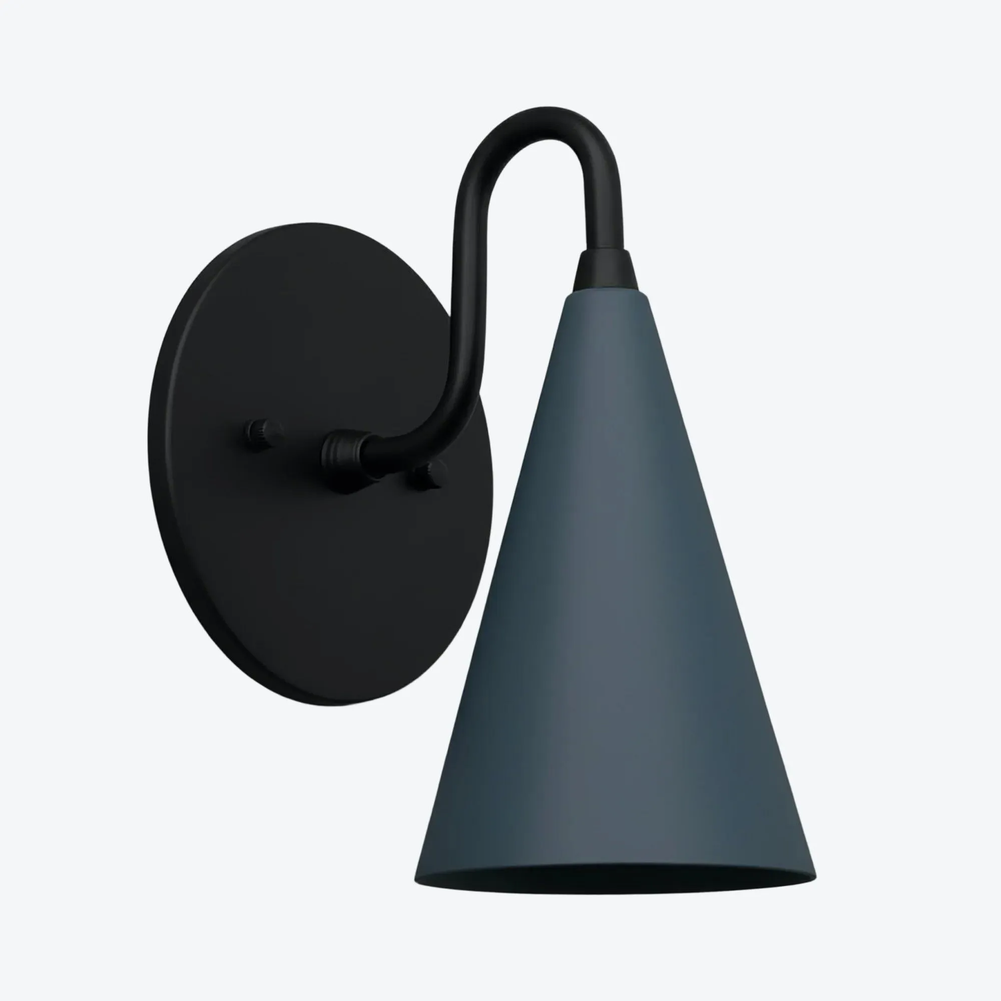 Curva Metal Cone Shade Sconce - Vintage Brass Wall Light for Entryway or Stairwell KL1720