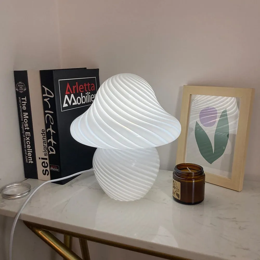 Modern Stained Glass Mushroom Night Light KL33