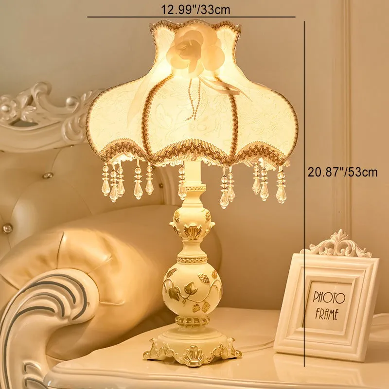Classic European Vase Base Resin Fabric Table Lamp KL707