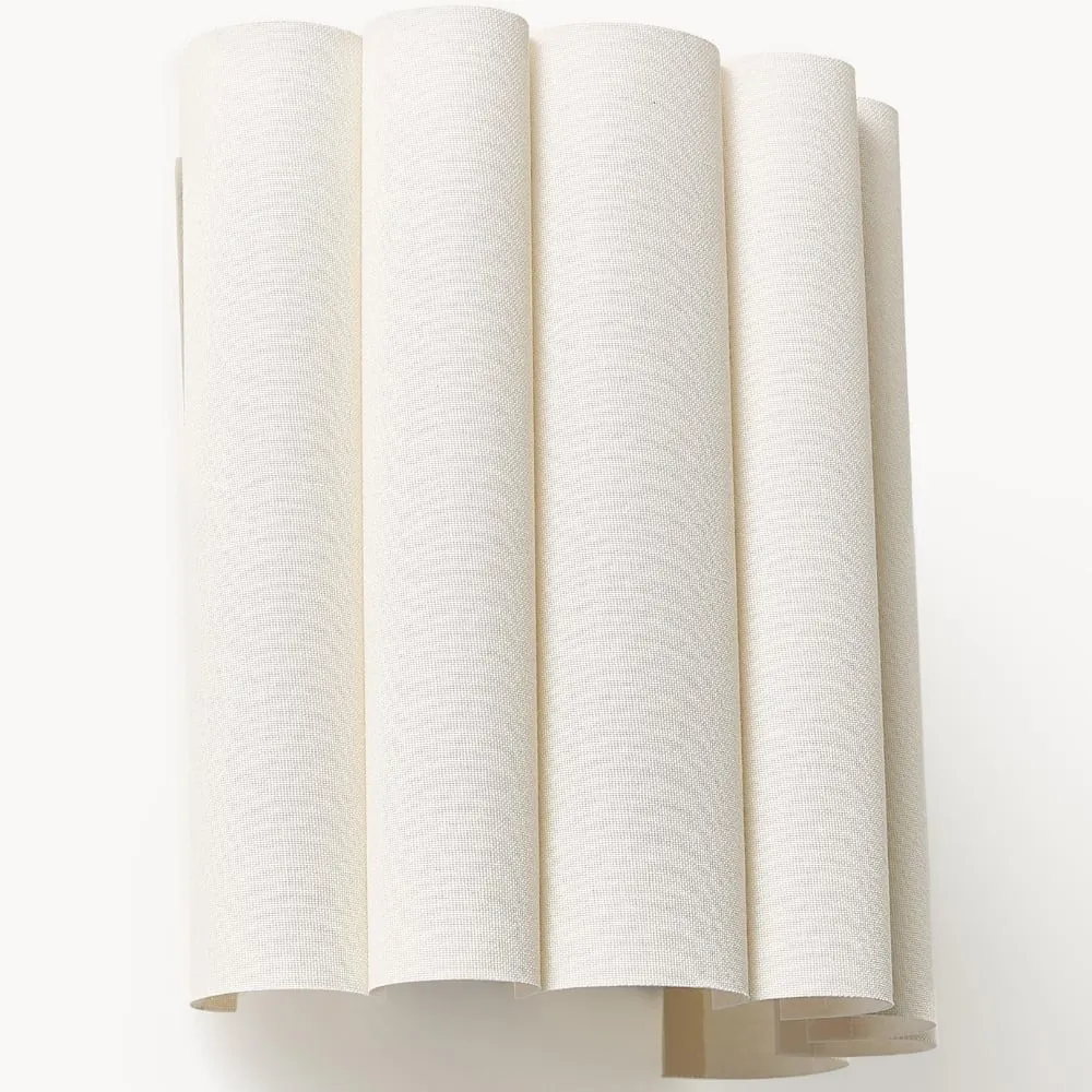 Velura Linen Fold Wall Sconce - Fabric Soft Pleated Design Ambient Lighting for Bedroom or Hallway KL1745