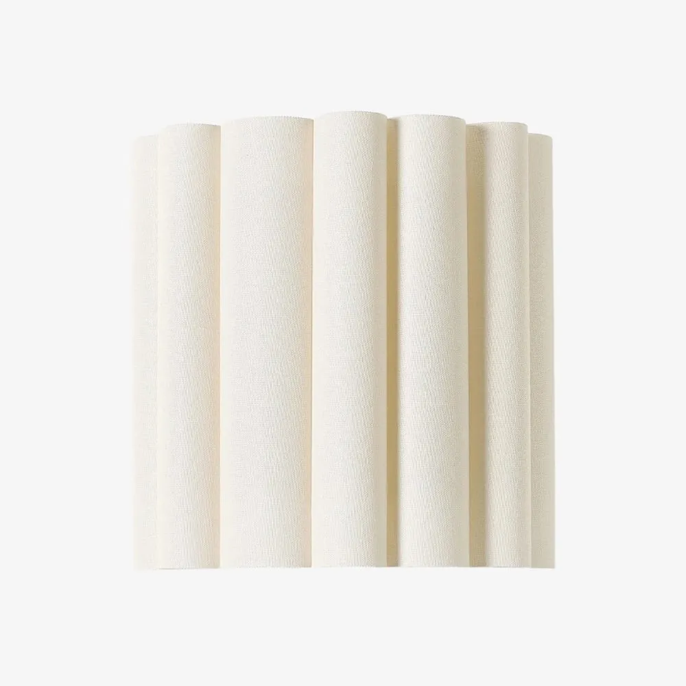 Velura Linen Fold Wall Sconce - Fabric Soft Pleated Design Ambient Lighting for Bedroom or Hallway KL1745