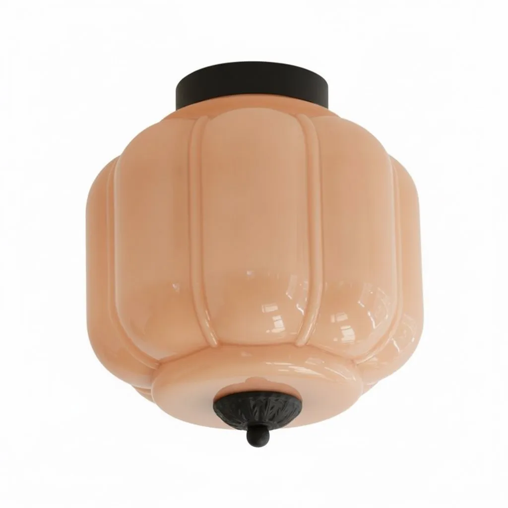 Eloise Pumpkin Inspired Retro Design Glass Ceiling Light - Accent Lighting for Living Room KL1393