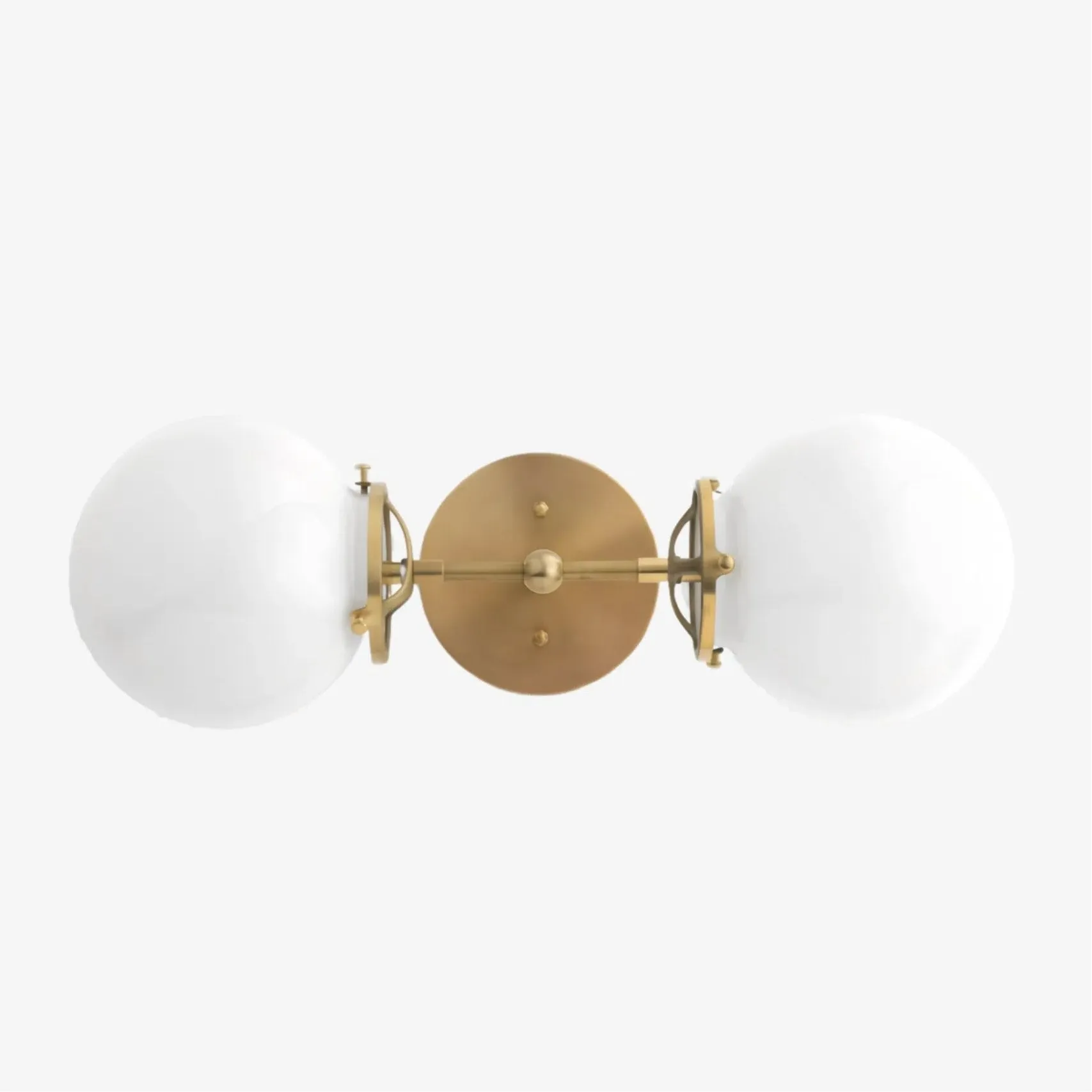 Lumio Globe Art Deco Vanity Light -  Opal Globe Bathroom Sconce KL1416