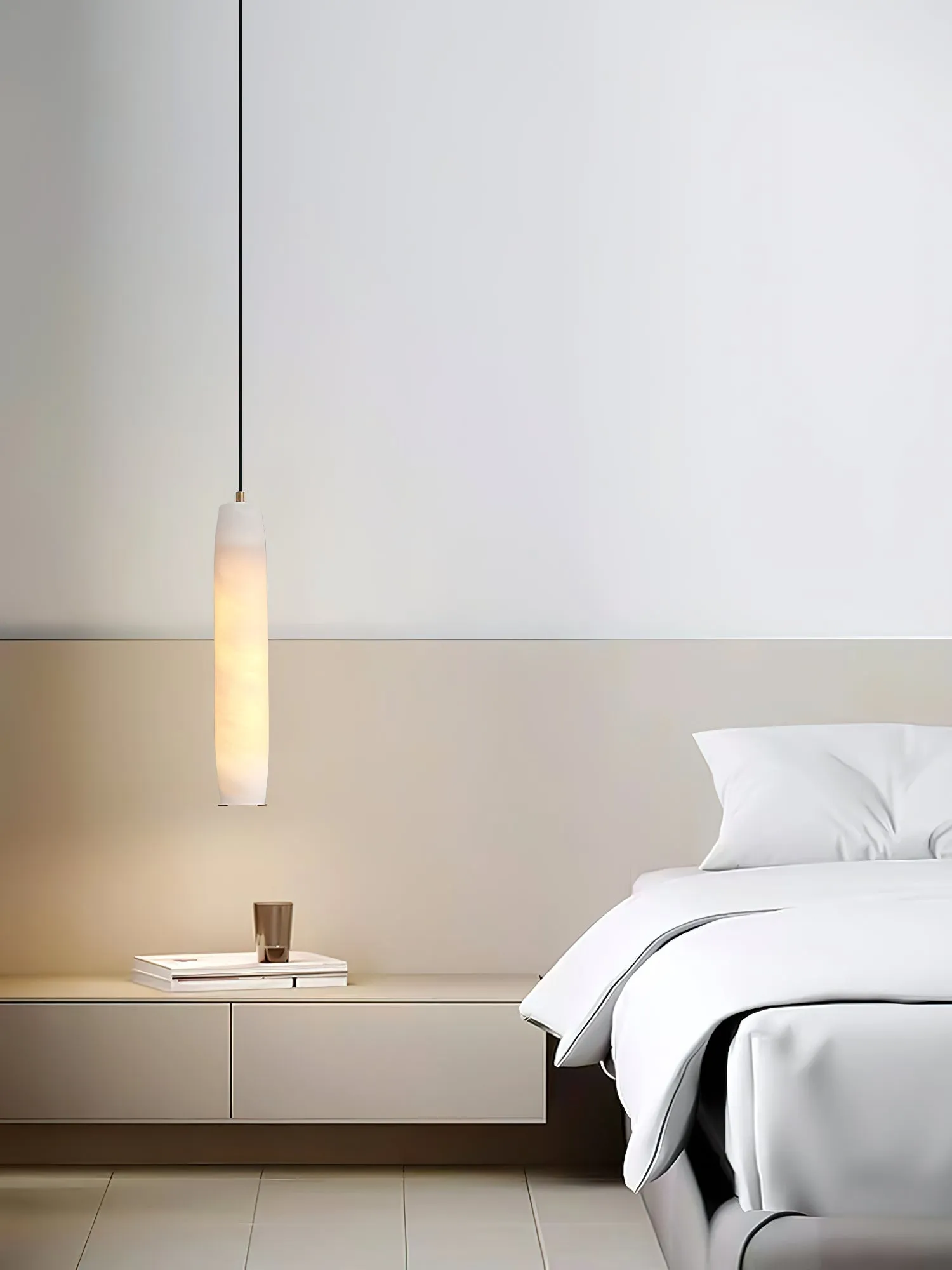 Alabaster Flute Pendant Light D436
