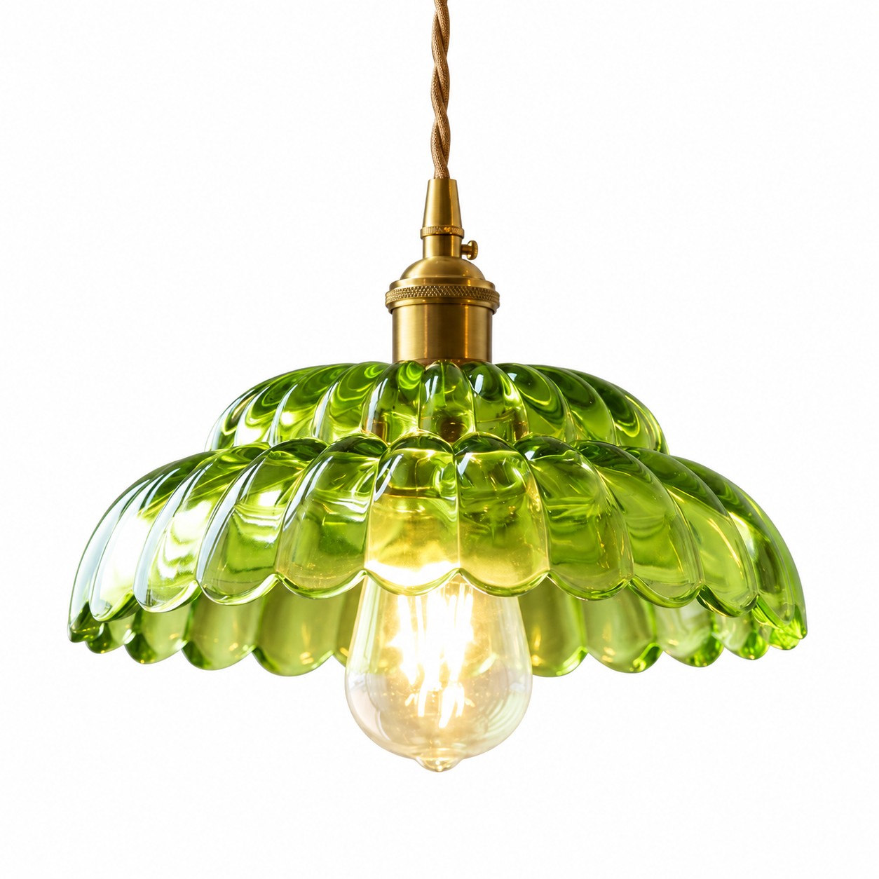 Large Green Puff-Skirt Pendant
