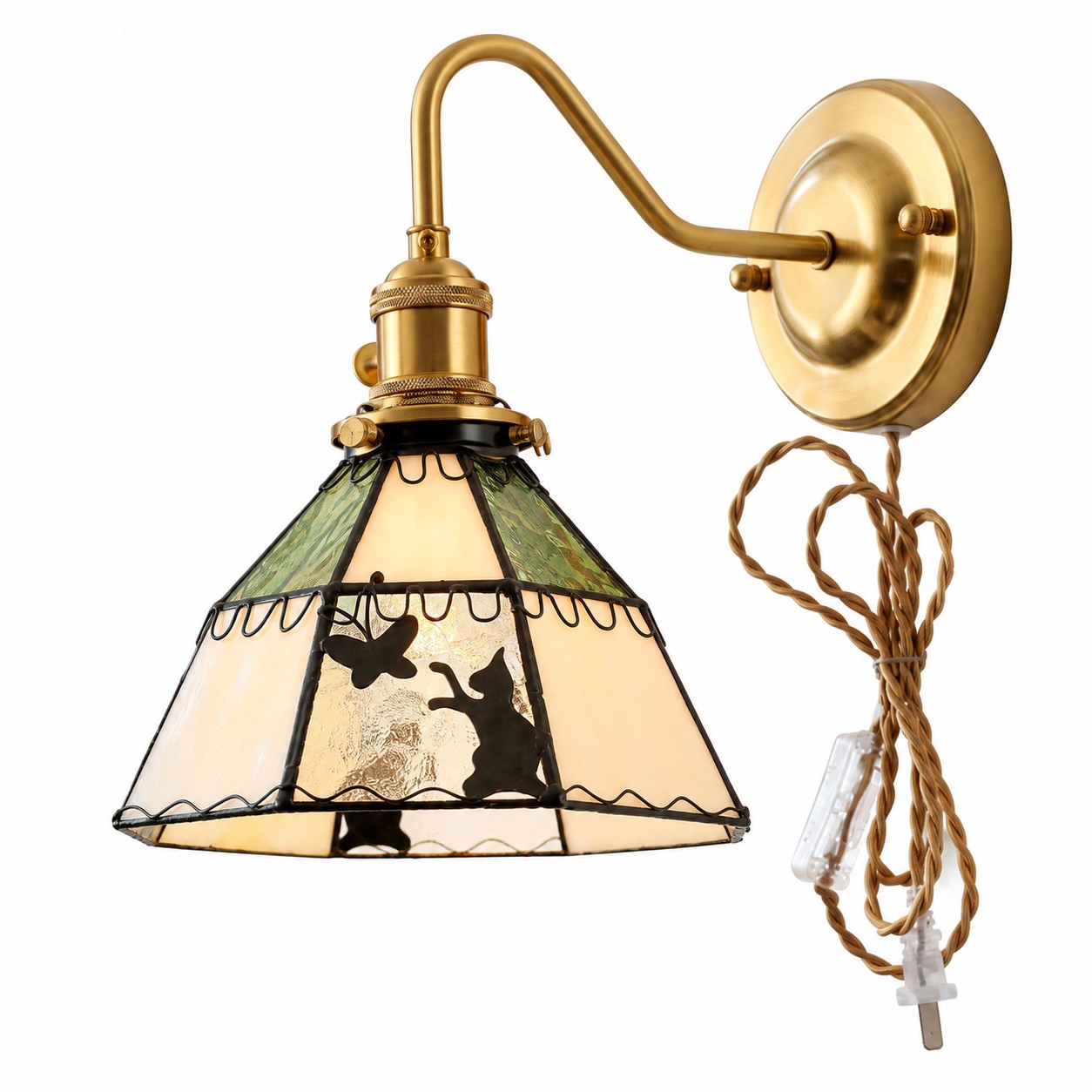 Green Cat 02 Plug-In Wall Lamp