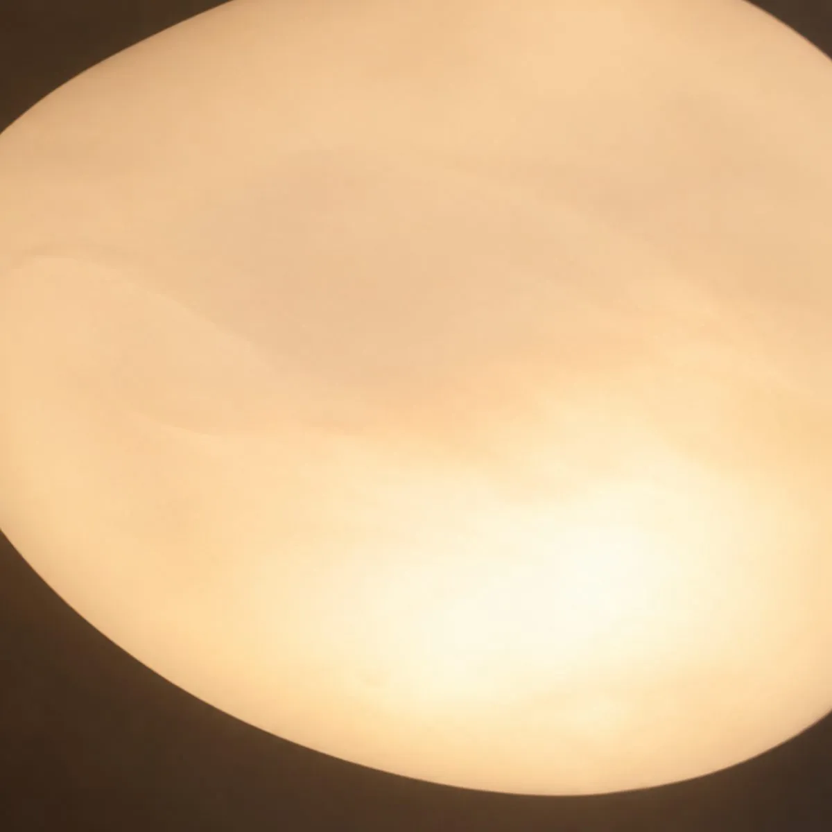 Close-up of the glowing underside