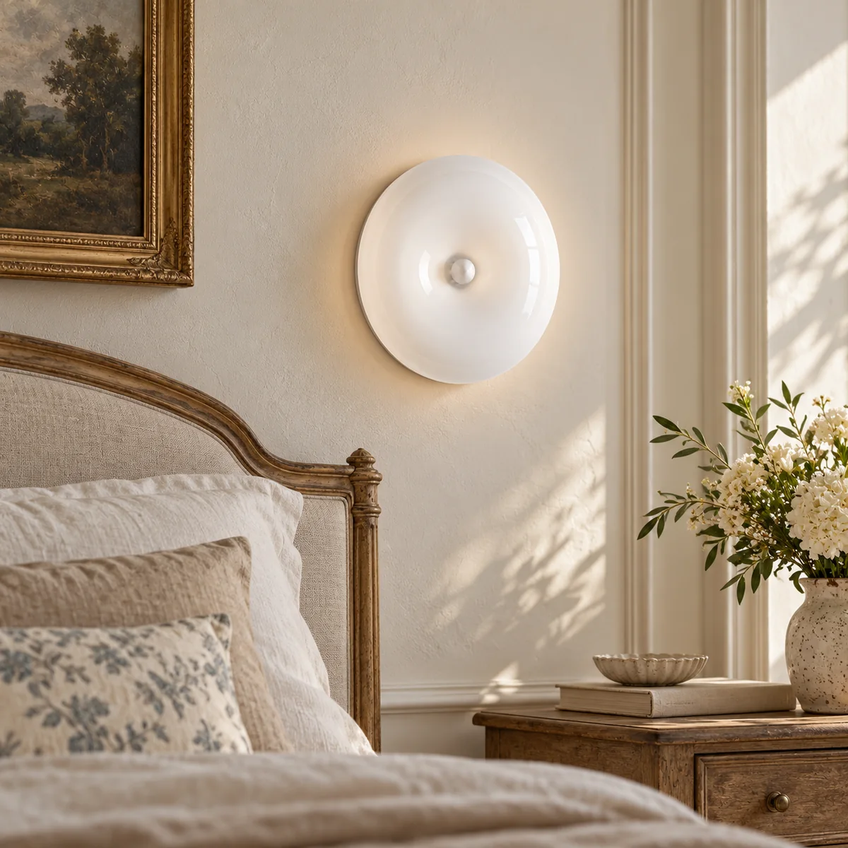 Disc Light for a Wall Connection or a Cord