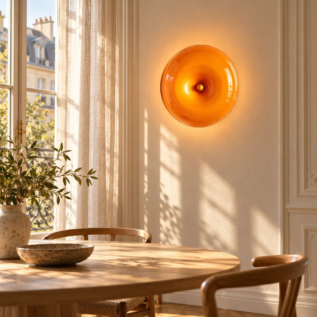 Disc Light for a Wall Connection or a Cord