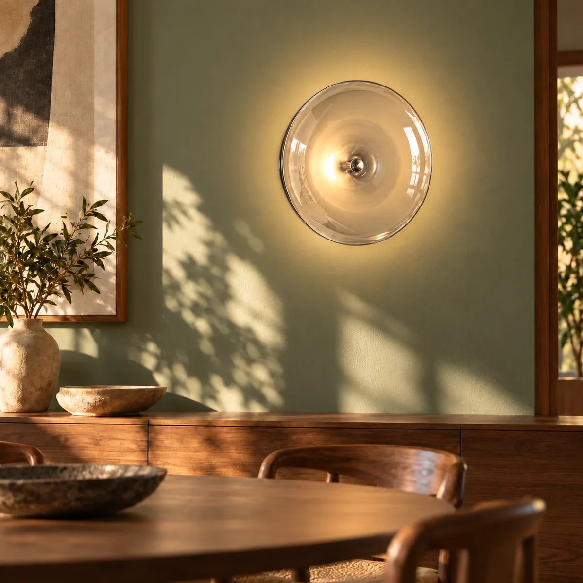 Disc Light for a Wall Connection or a Cord