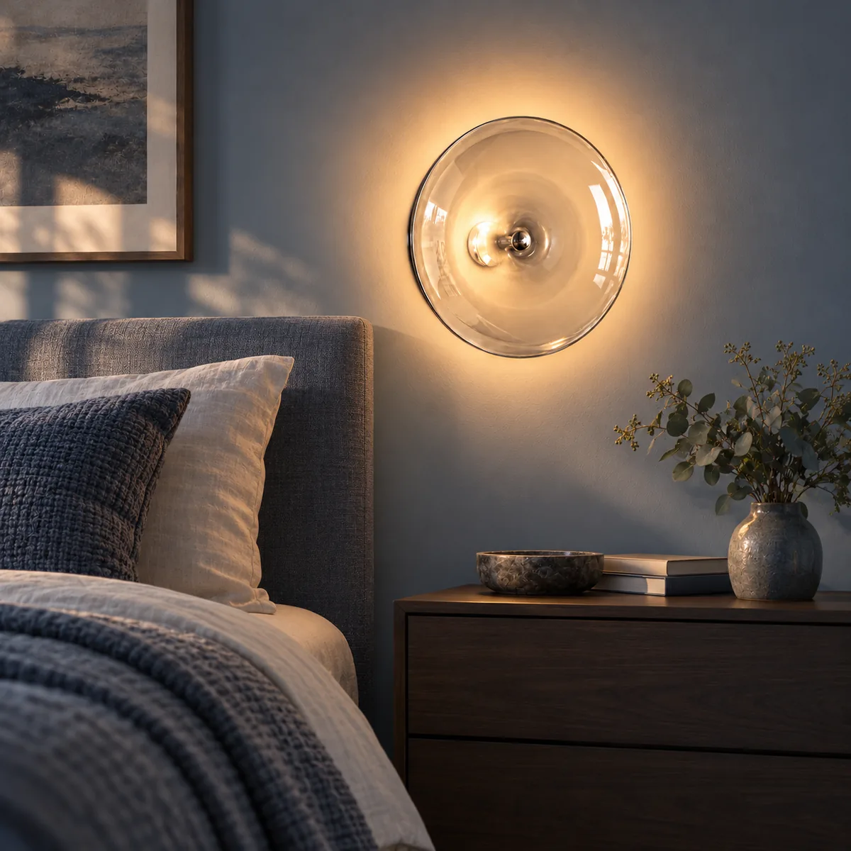 Disc Light for a Wall Connection or a Cord